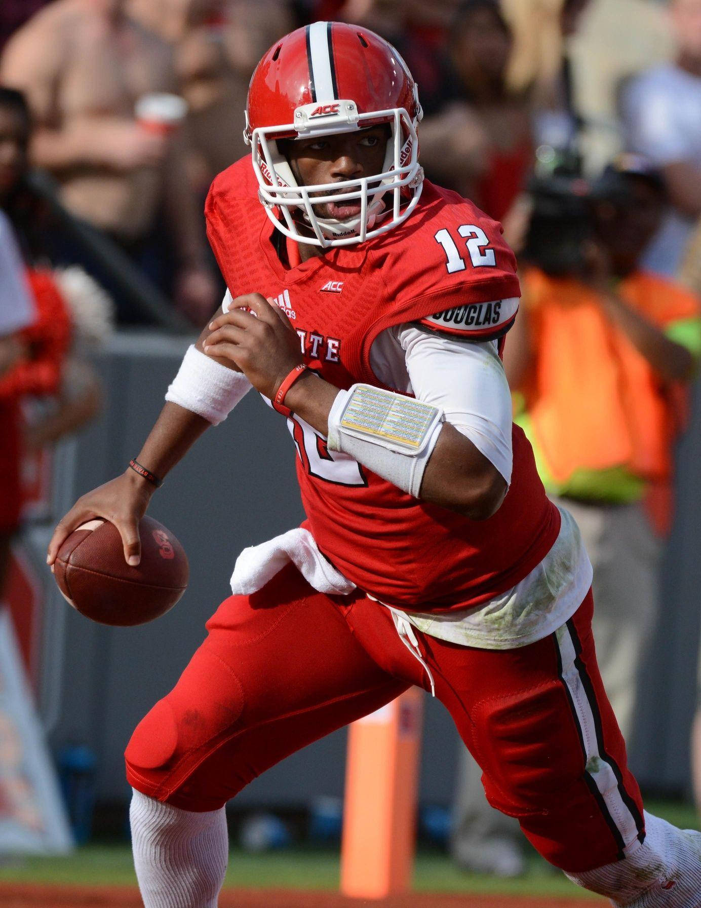 Jacoby Brissett, number 12, red uniform, HD Phone Wallpaper