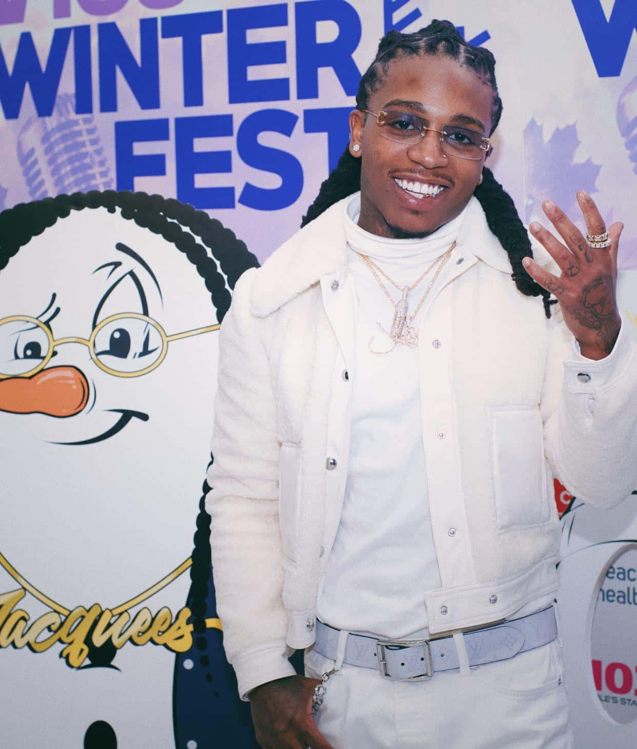 Jacquees, Winter Festive, white jacket, HD Phone Wallpaper