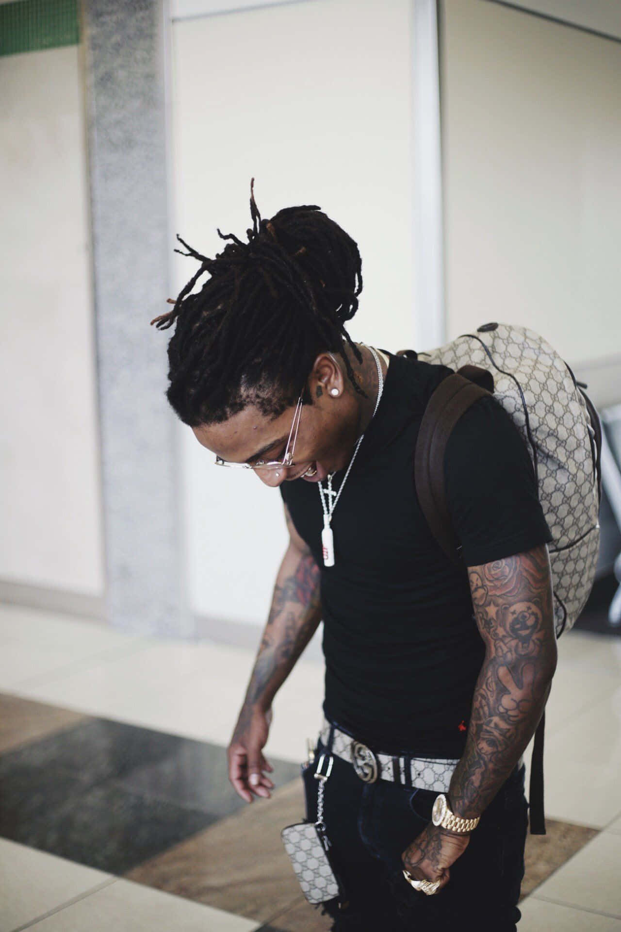 Jacquees, dreadlocks, tattoos, Full HD Phone Wallpaper