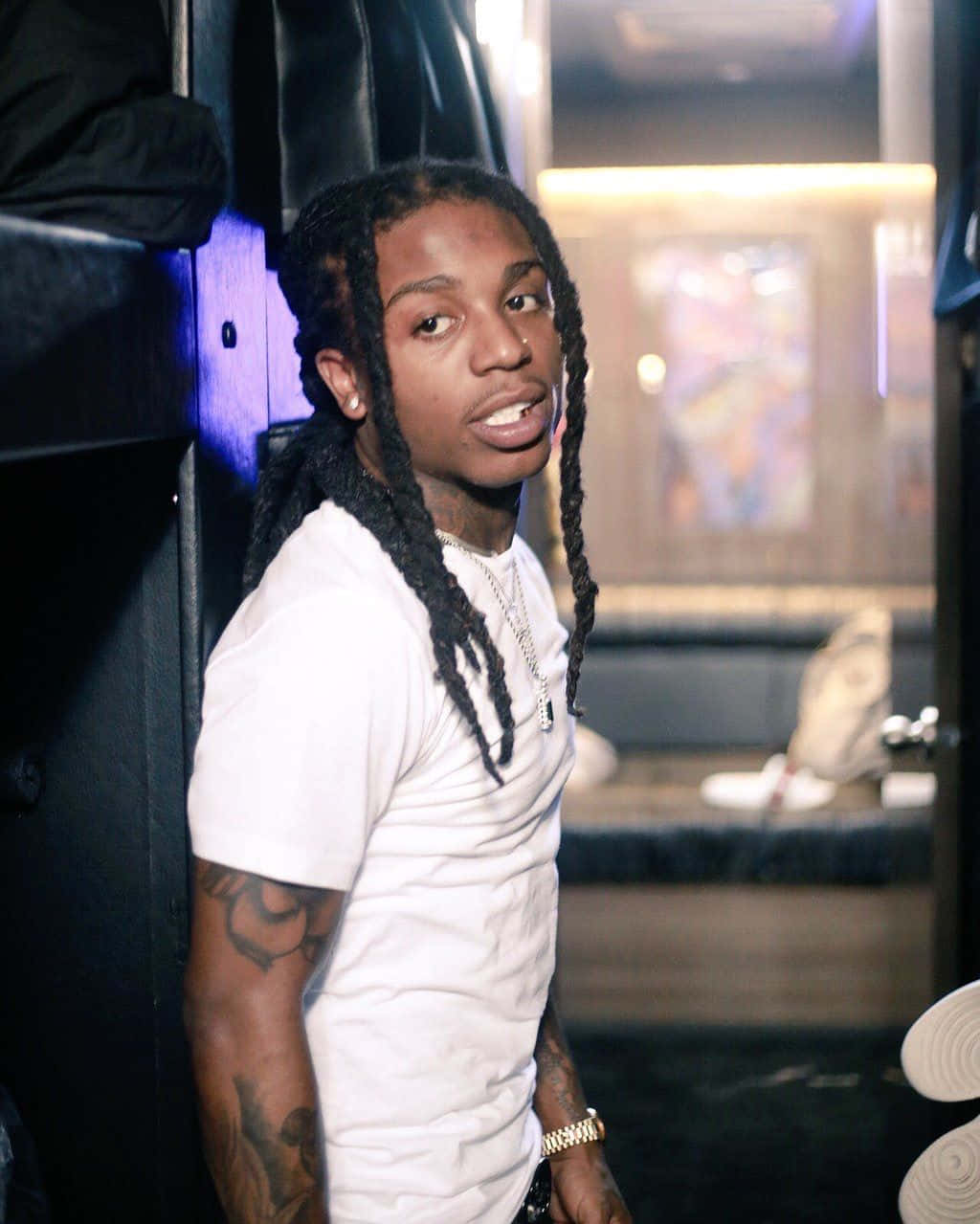 Jacquees, long braids, tattoos, SD Phone Wallpaper