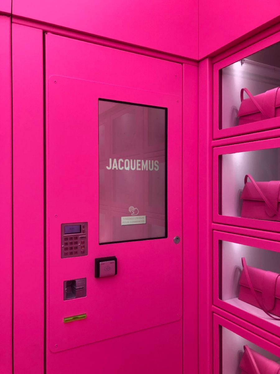 Pink, Jacquemus, vending machine, SD Phone Wallpaper