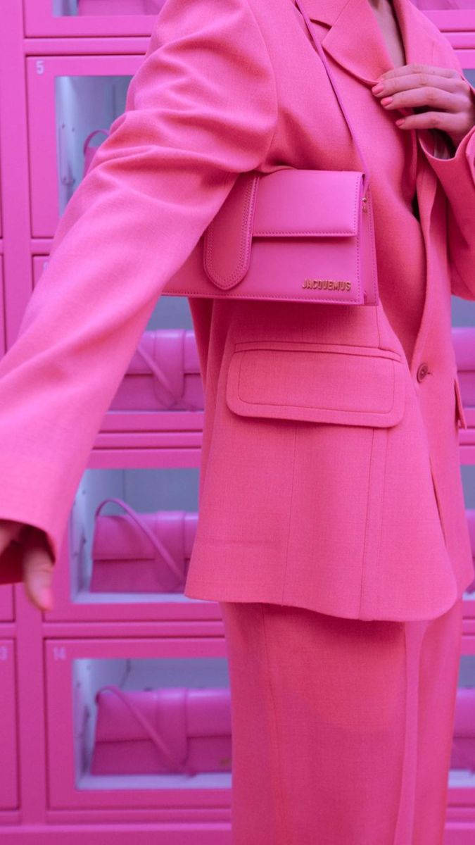 Jacquemus, all pink, pink suit, SD Phone Wallpaper