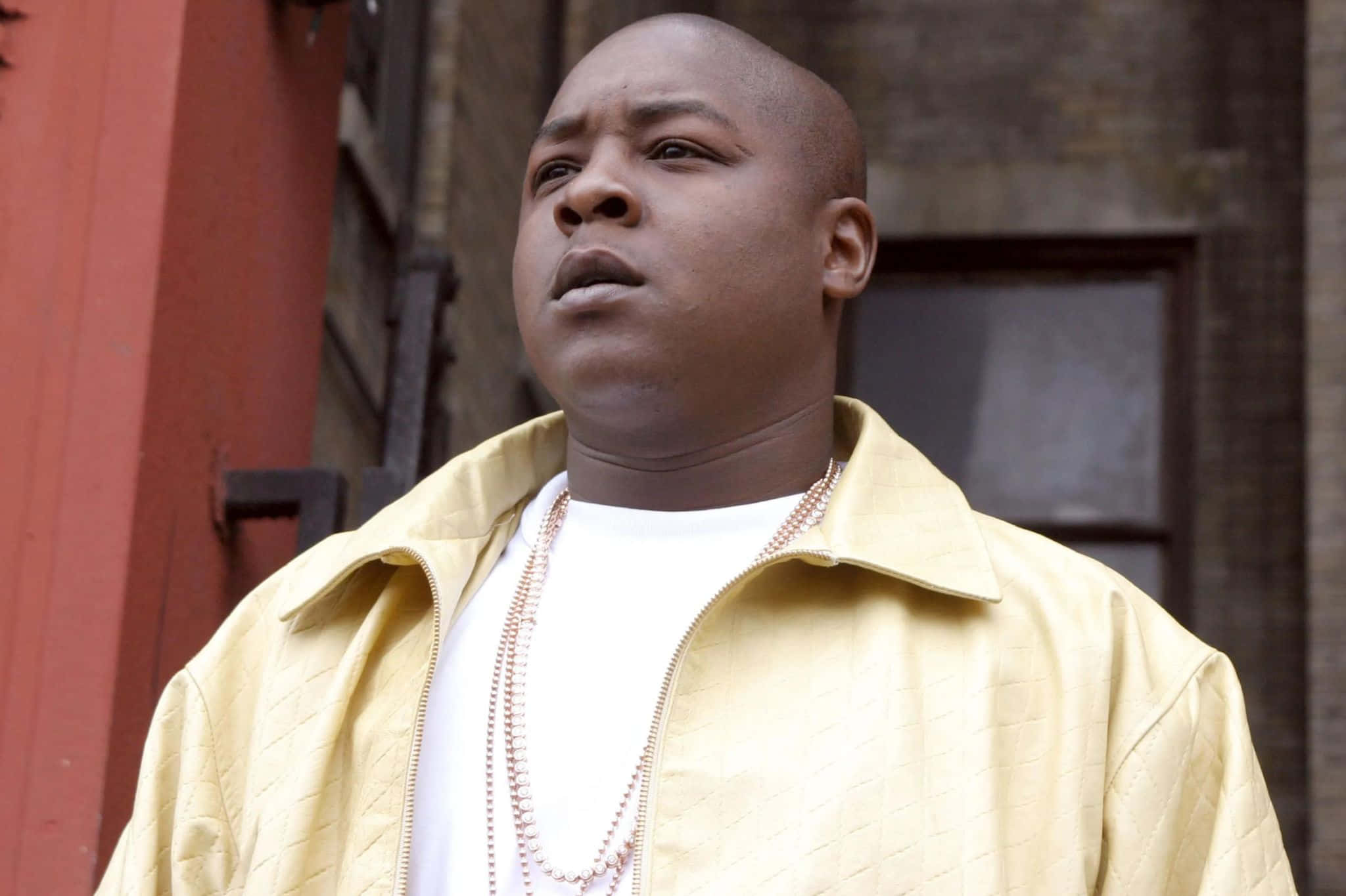 Jadakiss, yellow quilted jacket, white t-shirt, Full HD Desktop Wallpaper