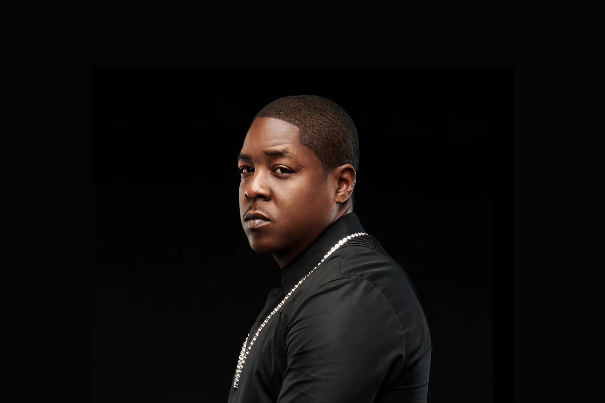 Jadakiss, black shirt, silver chain, Full HD Desktop Wallpaper