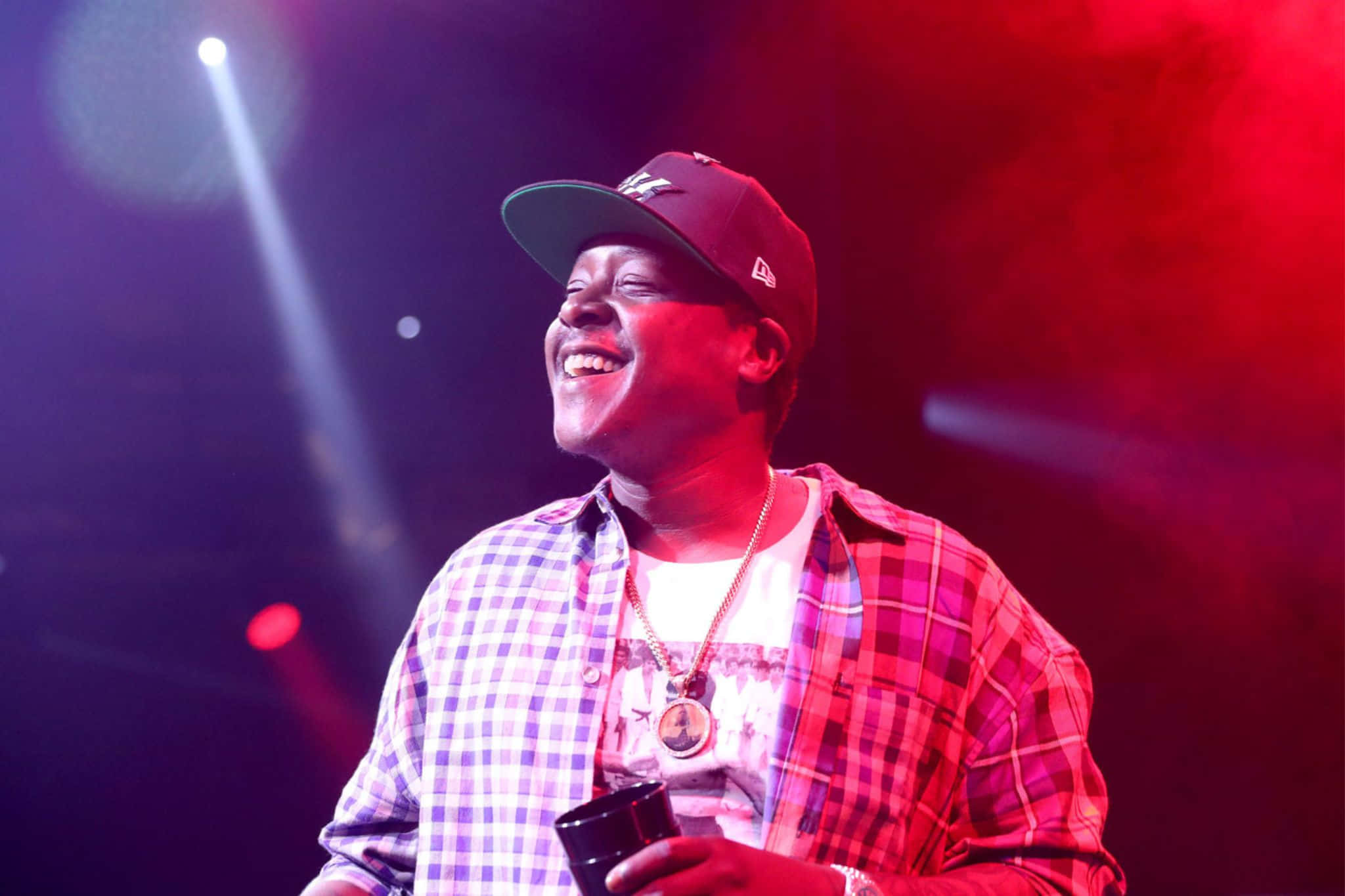Jadakiss, stage, red and purple lights, Full HD Desktop Wallpaper