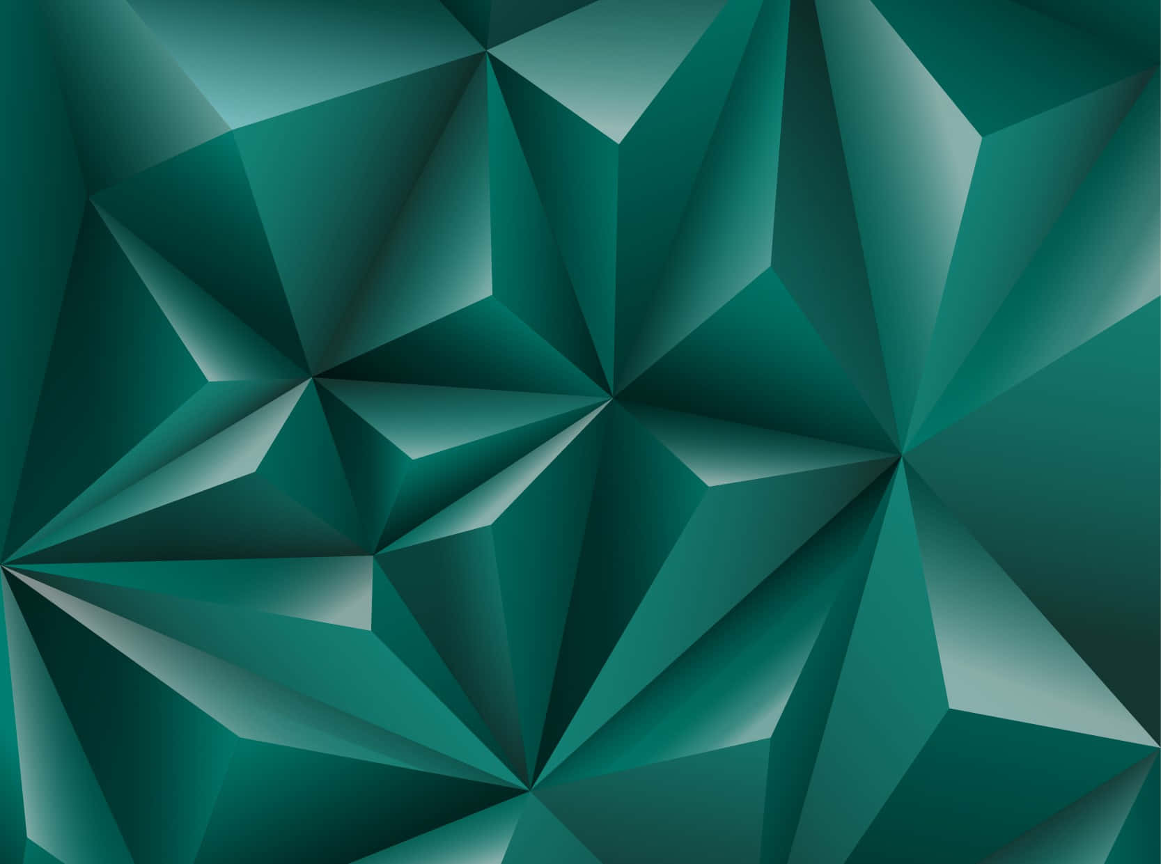 abstract jade polygonal background, teal, geometric facets, HD Desktop Wallpaper