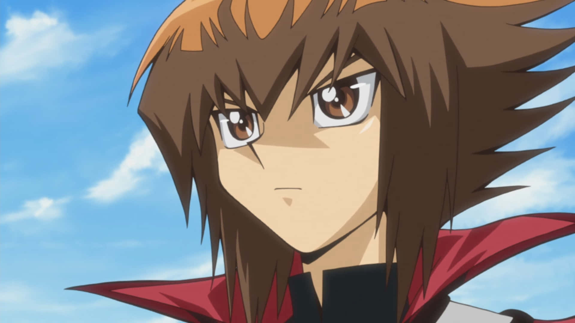 Jaden Yuki, spiky brown hair, red cape, Full HD Desktop Wallpaper