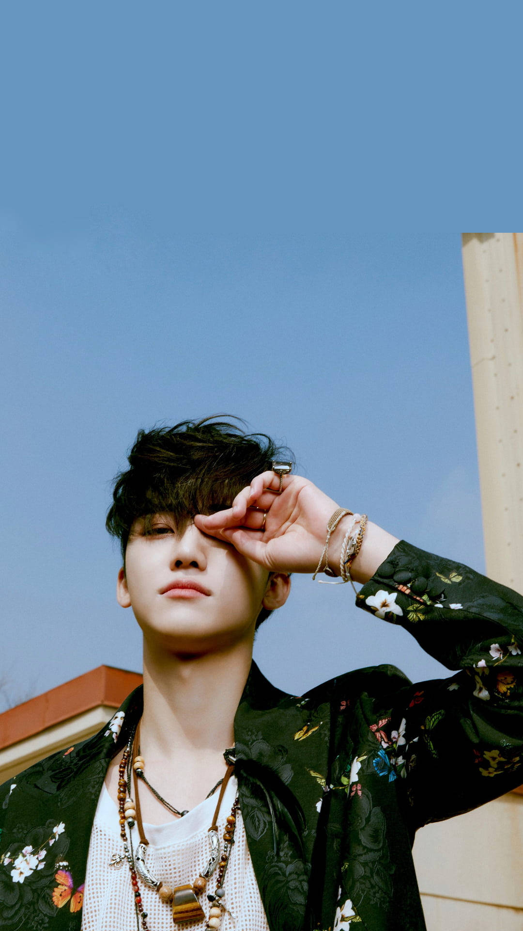Jaemin NCT, floral jacket, dark hair, Full HD Phone Wallpaper