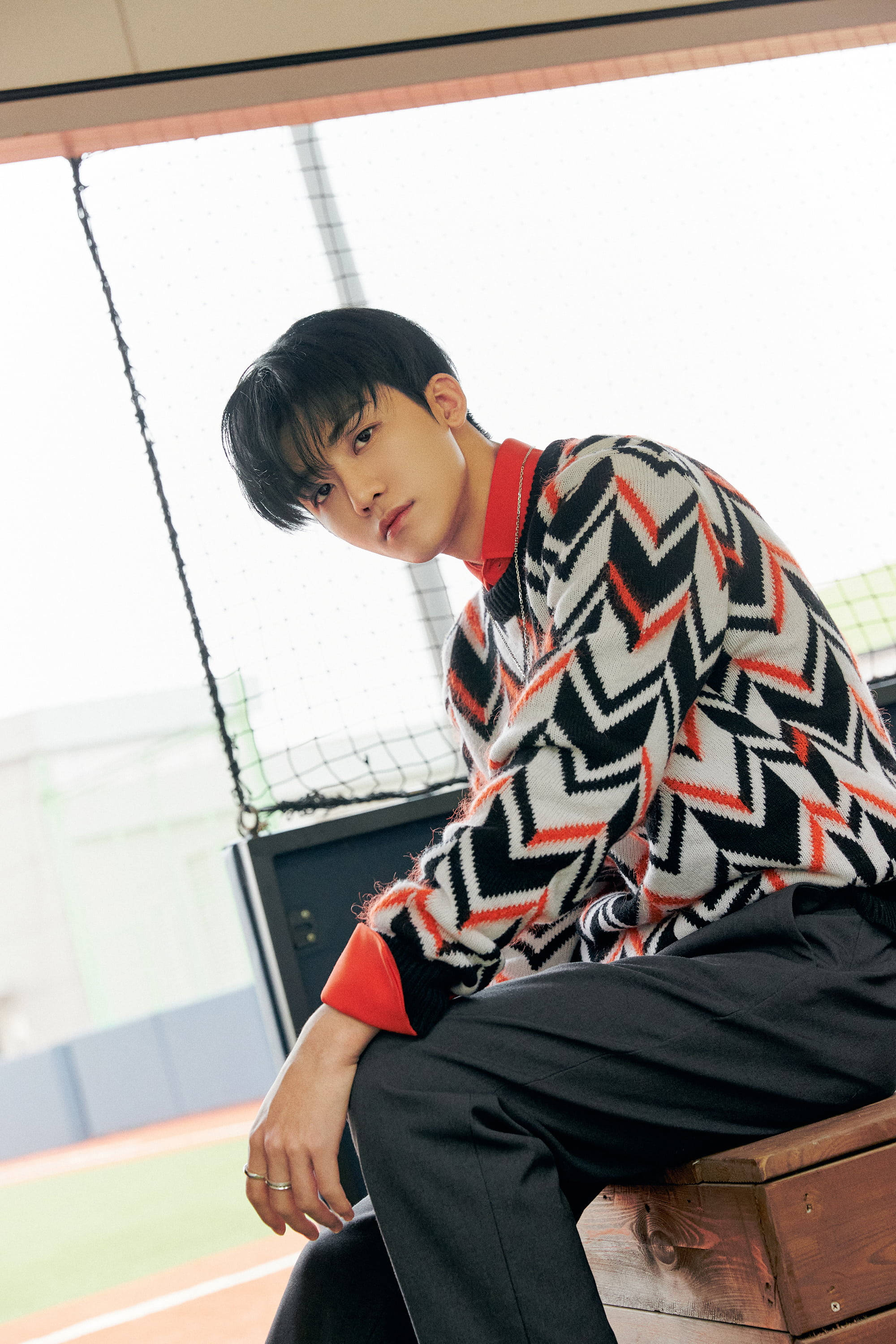 Jaemin NCT, printed sweater, zigzag sweater, 2K Phone Wallpaper