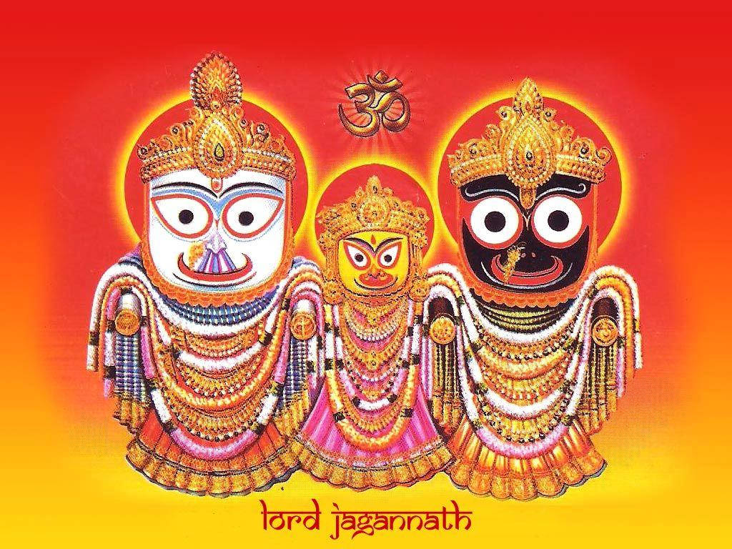 Jagannath, Hindu deities, radiant halos, SD Desktop Wallpaper