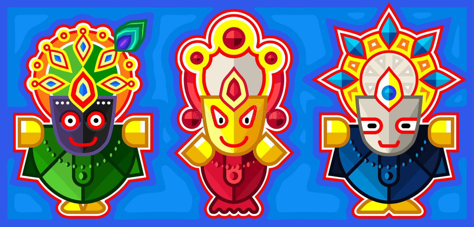 Jagannath, Hindu deities, ornate headdresses, HD Desktop Wallpaper