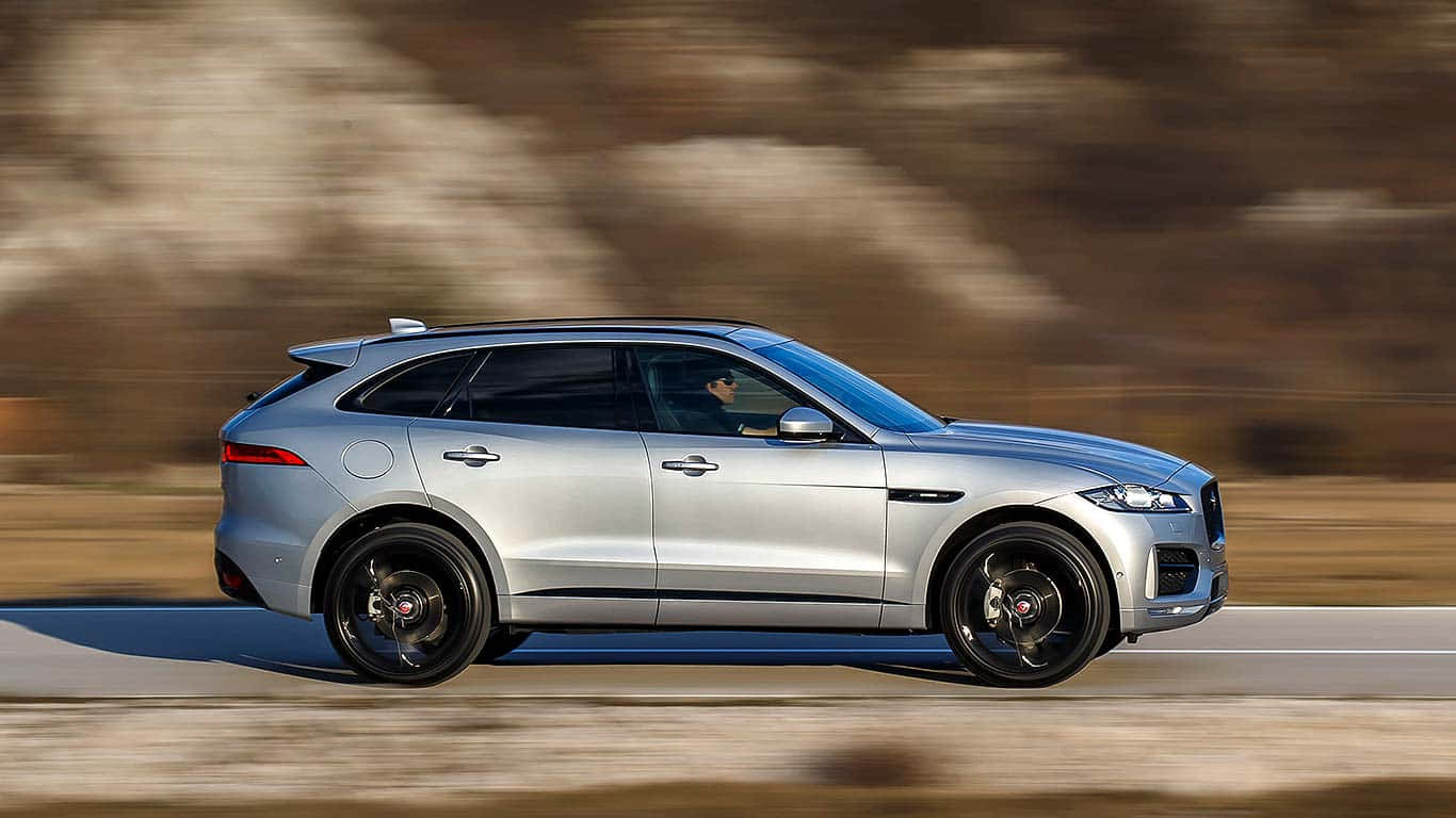 Jaguar F-pace, SUV, sleek silver, HD Desktop Wallpaper