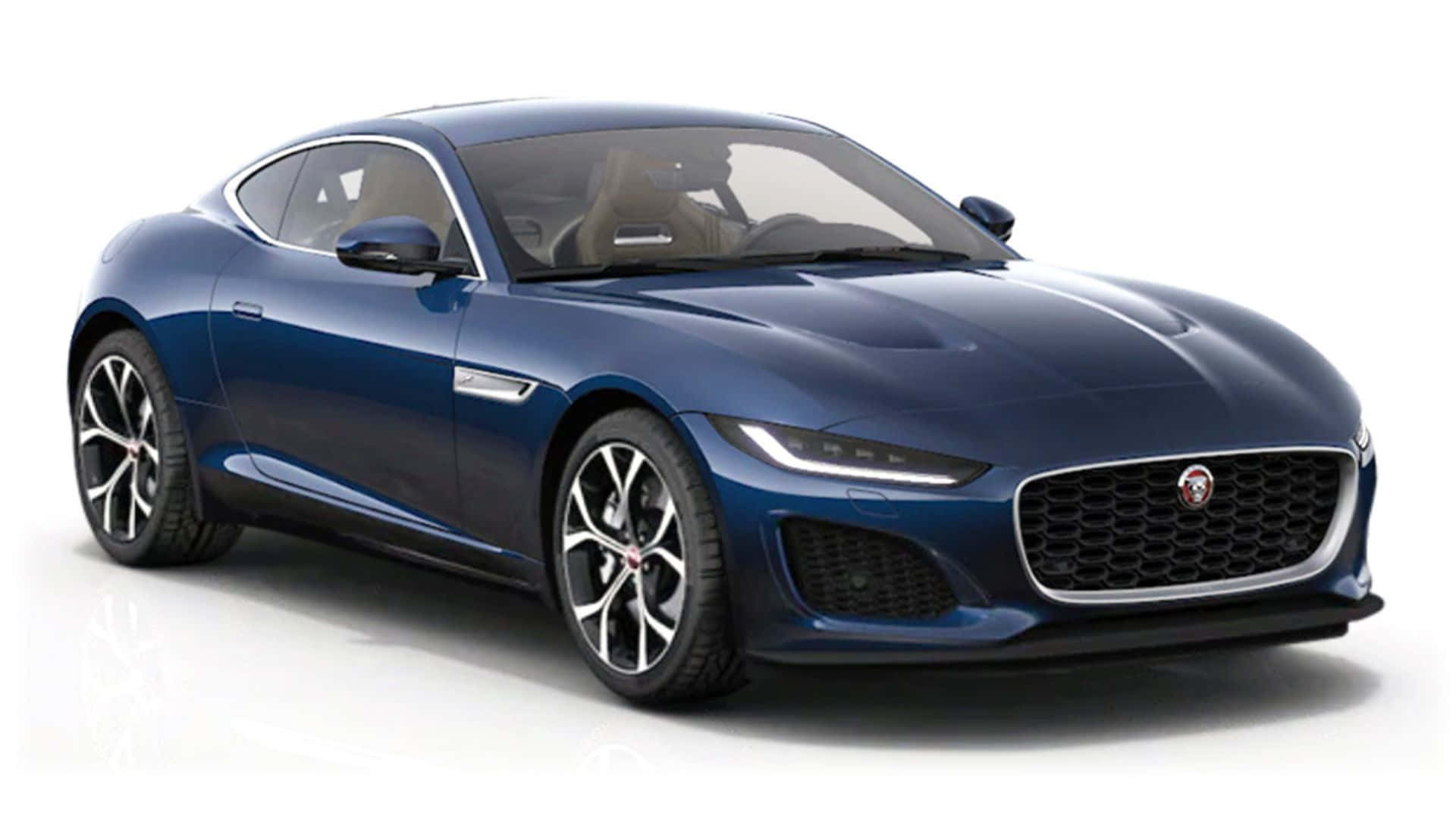 Jaguar F-Type, blue, coupe, Full HD Desktop Wallpaper