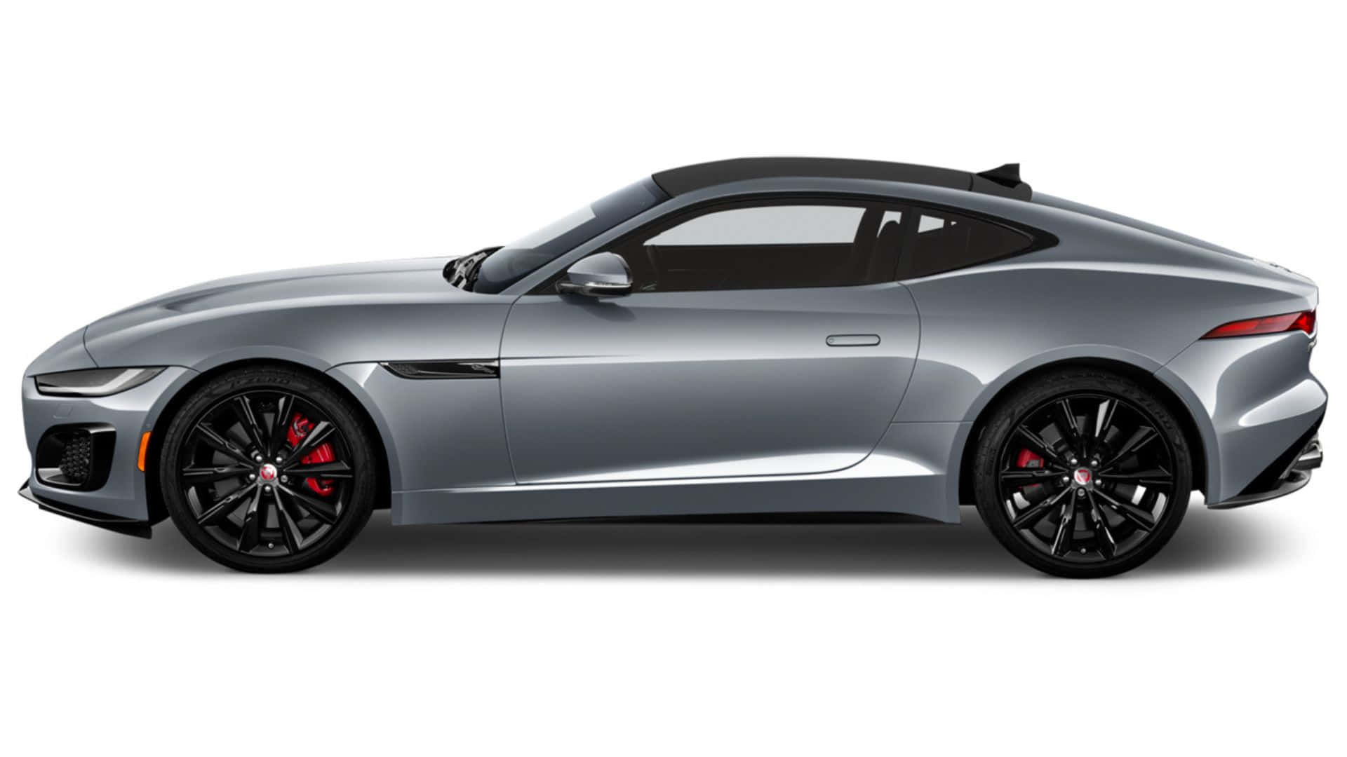 Jaguar F-Type, silver, black rims, Full HD Desktop Wallpaper