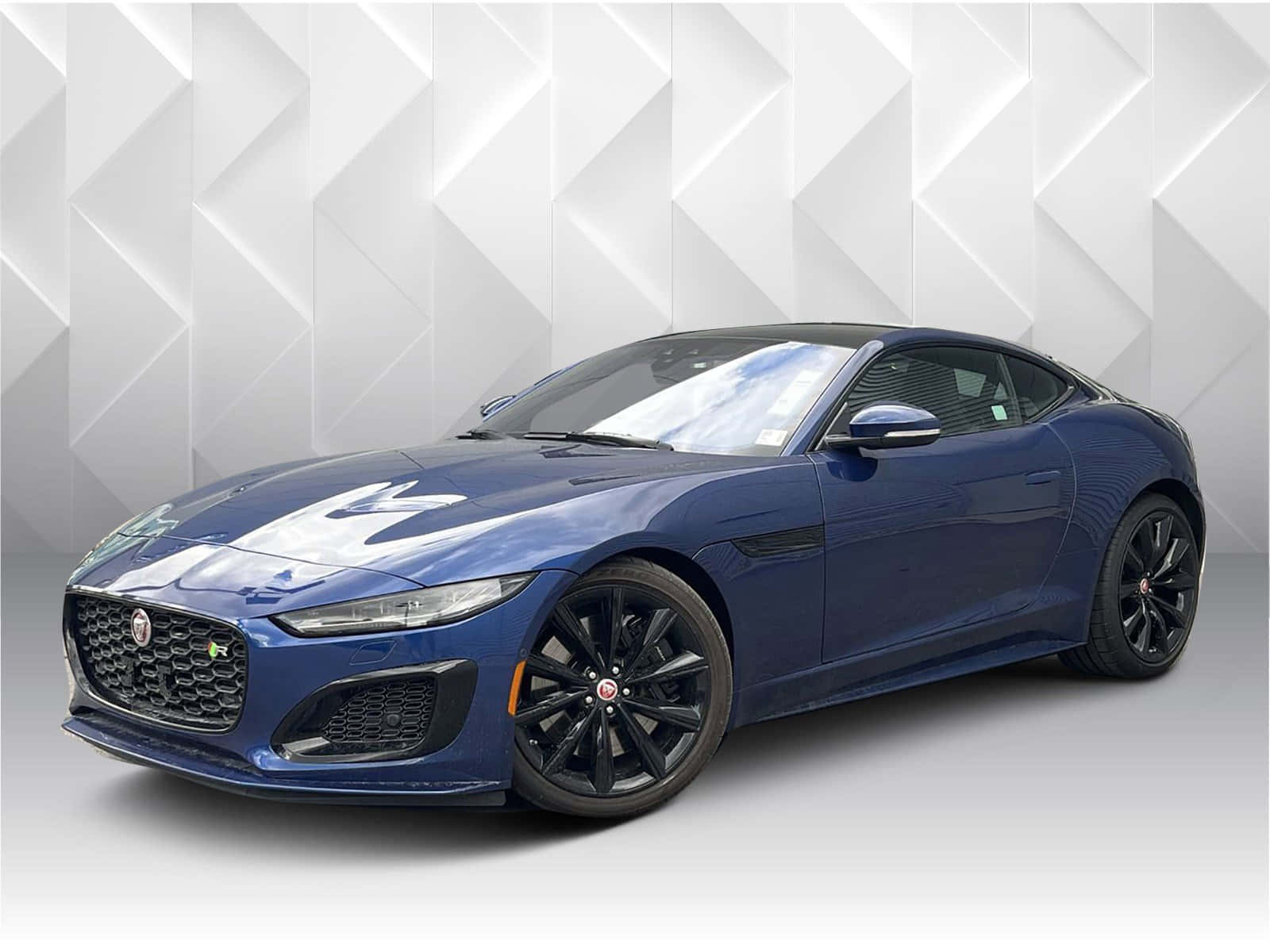 Jaguar F-type, blue, black accents, HD Desktop Wallpaper