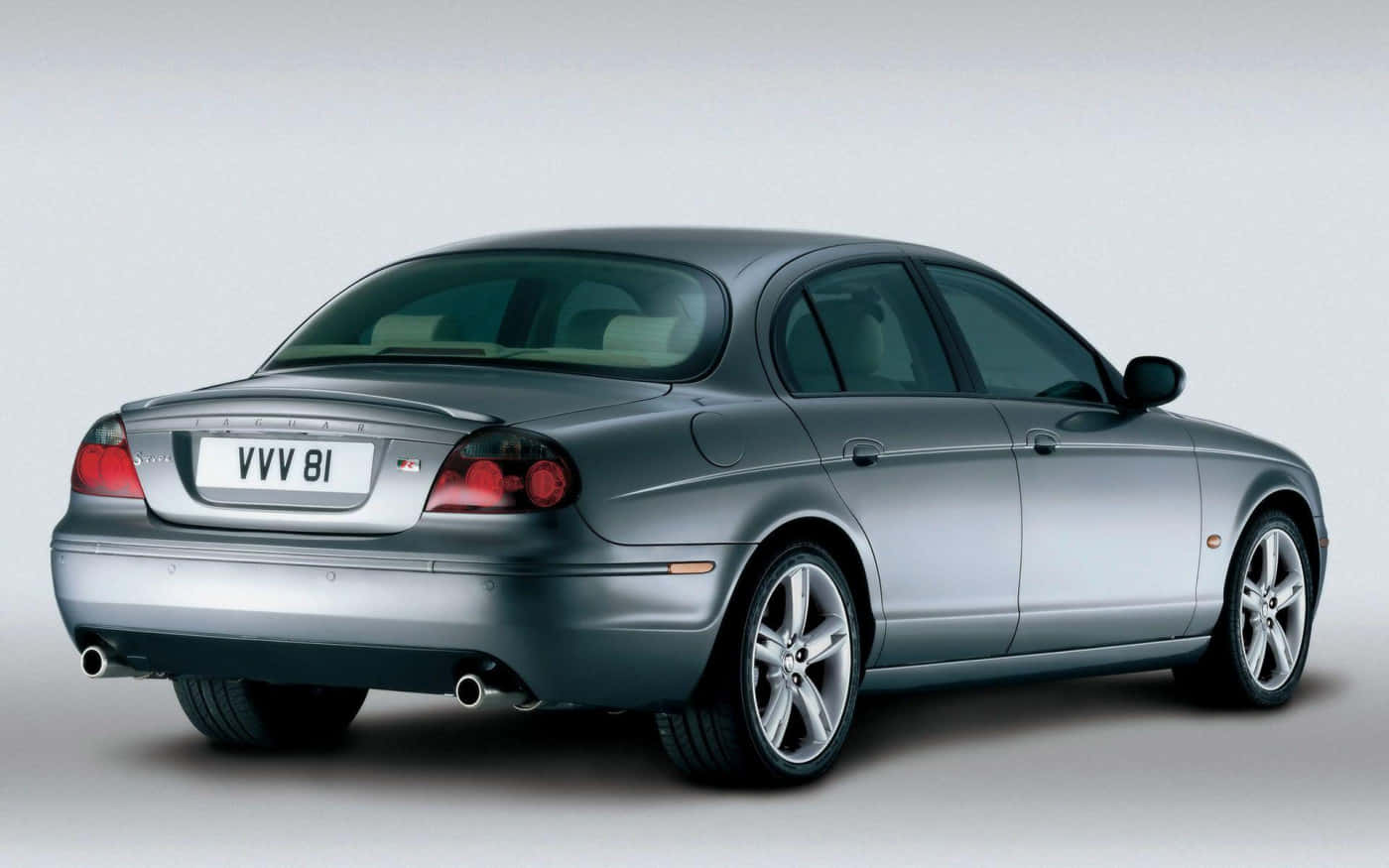 Jaguar S-Type, silver, rear three quarter angle, HD Desktop Wallpaper