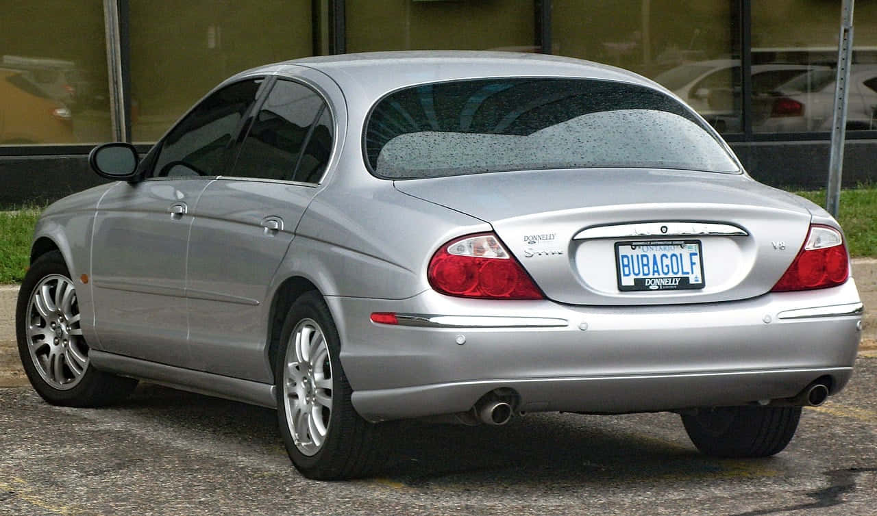 Jaguar S-Type, silver, rear view, HD Desktop Wallpaper