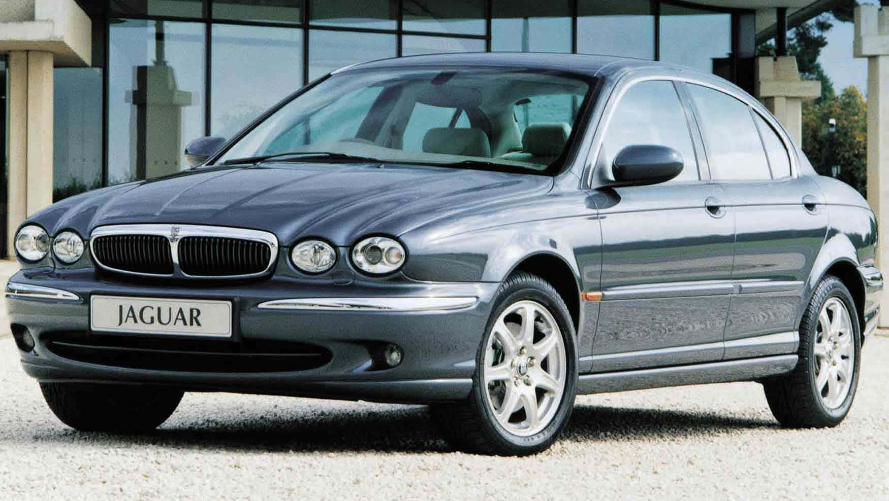 Jaguar X-Type, silver, gravel, HD Desktop Wallpaper