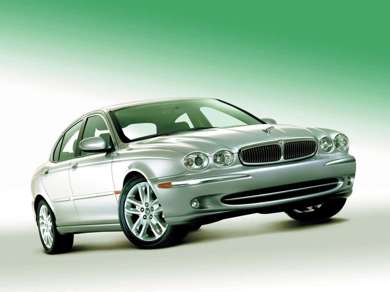 Jaguar X-Type, silver, city streets, HD Desktop Wallpaper