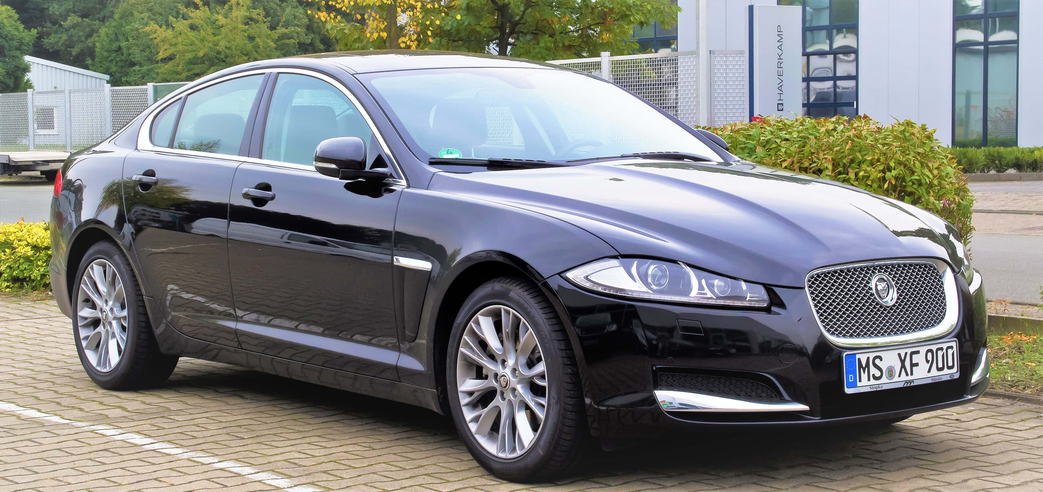 Jaguar XF, black, 900 sedan, 2K Desktop Wallpaper