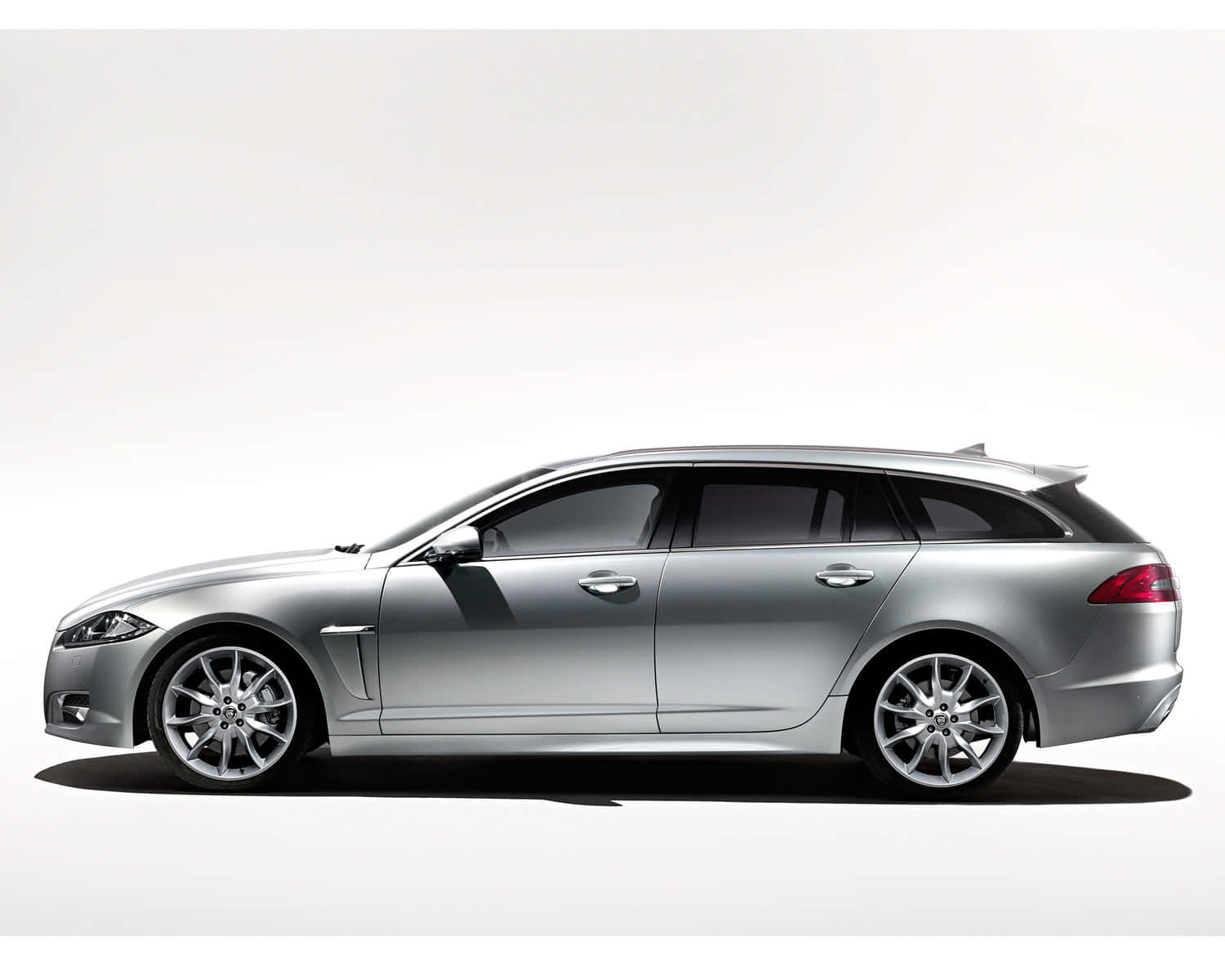 Jaguar XF, silver, station wagon, HD Desktop Wallpaper