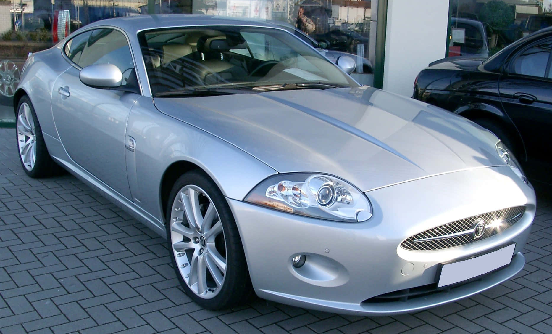 Jaguar XK, sleek silver, daylight, HD Desktop Wallpaper
