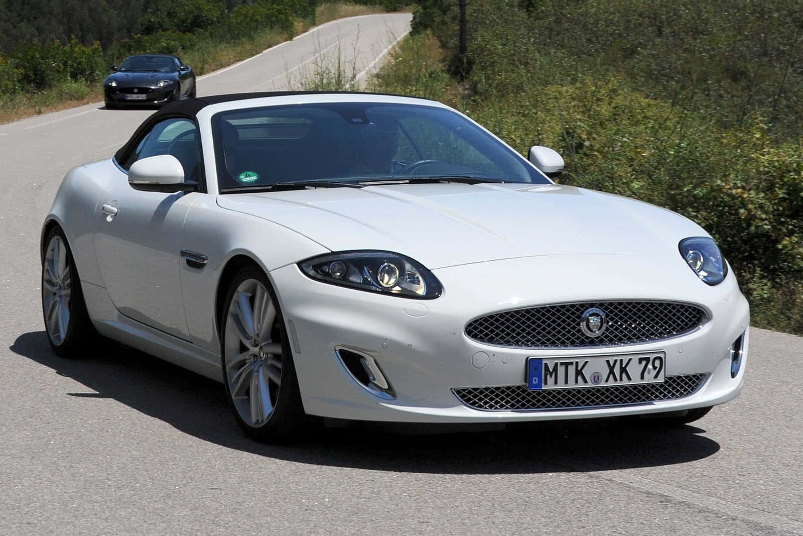 Jaguar XK, convertible, white, HD Desktop Wallpaper