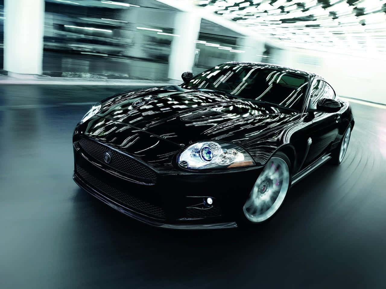 Jaguar XKR-S, black, sports car, HD Desktop Wallpaper
