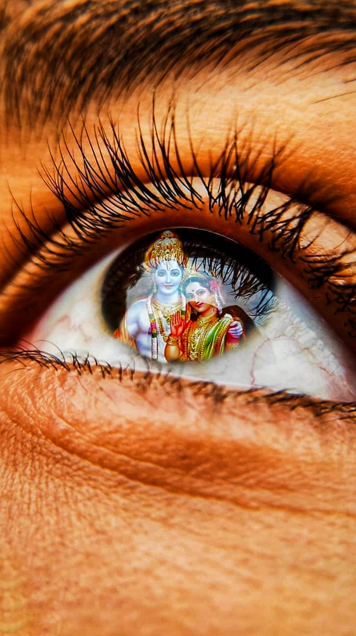 Jai Shree Ram, Hindu deity, eye, Full HD Phone Wallpaper