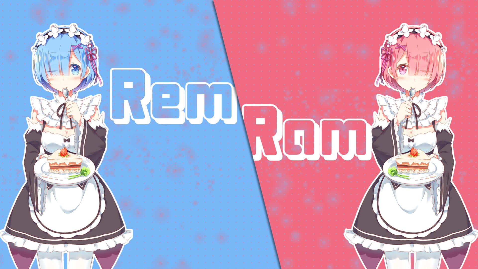 rem, ram, anime maid characters, Full HD Desktop Wallpaper