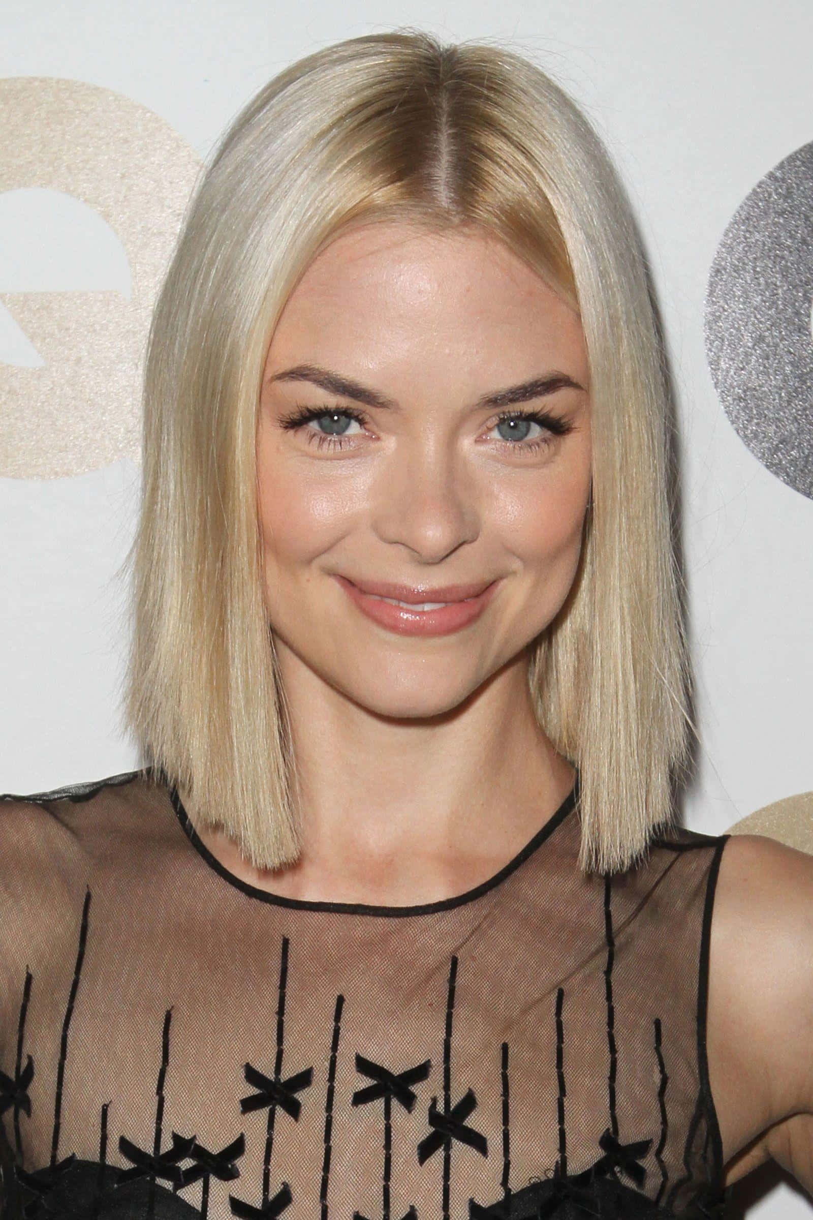 Jaime King, black sheer top, bow details, Full HD Phone Wallpaper