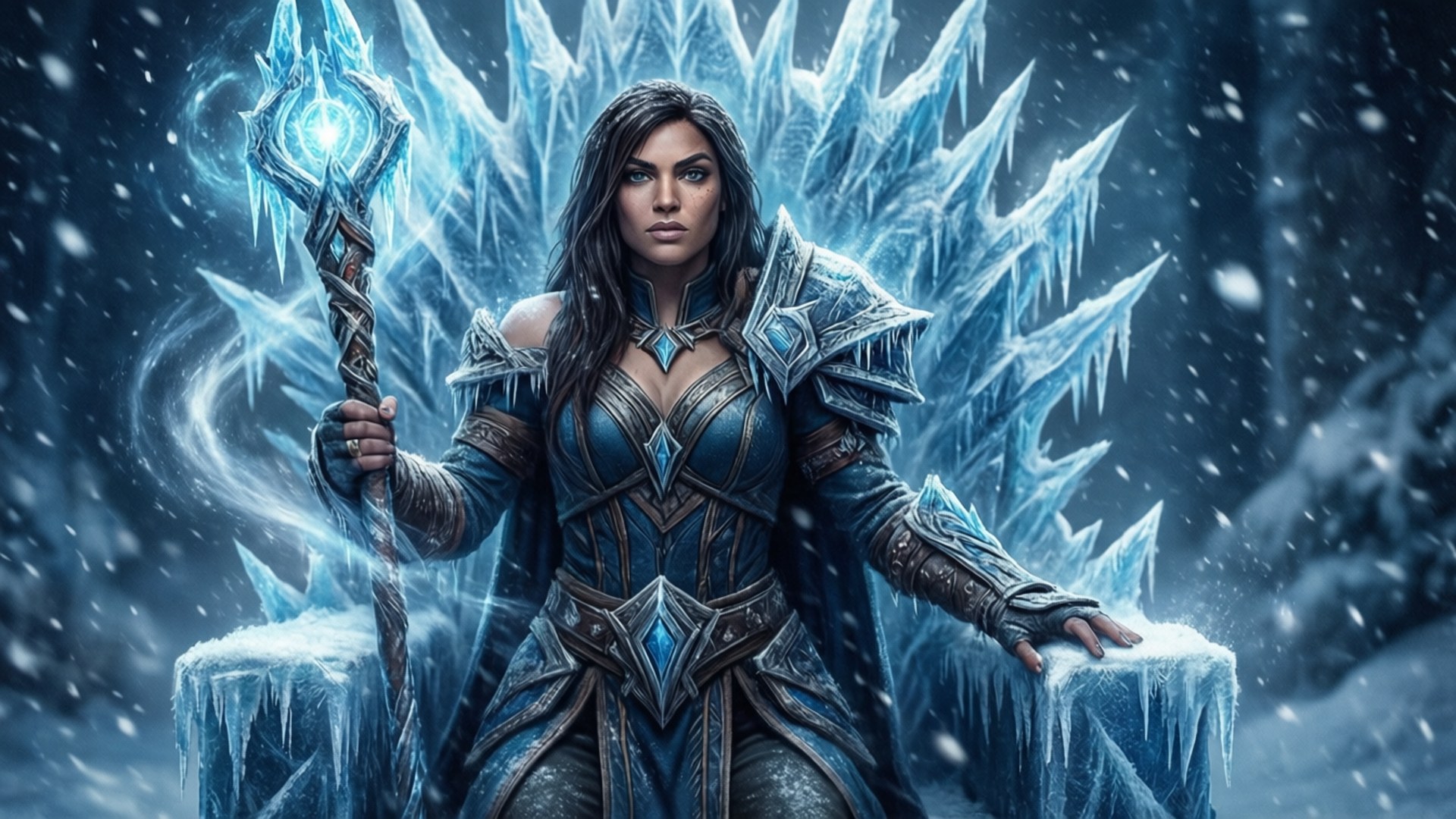 Jaina Proudmoore, frost queen, throne, Full HD Desktop Wallpaper