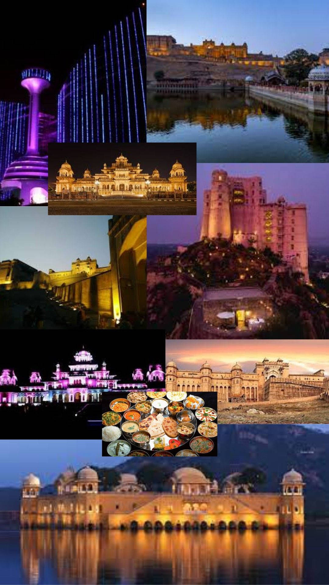 Jaipur, twilight, glowing lights, Full HD Phone Wallpaper
