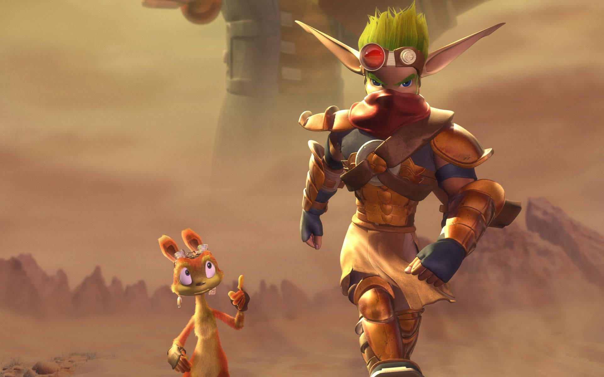 Jak, Daxter, green-haired elf warrior, Full HD Desktop Wallpaper
