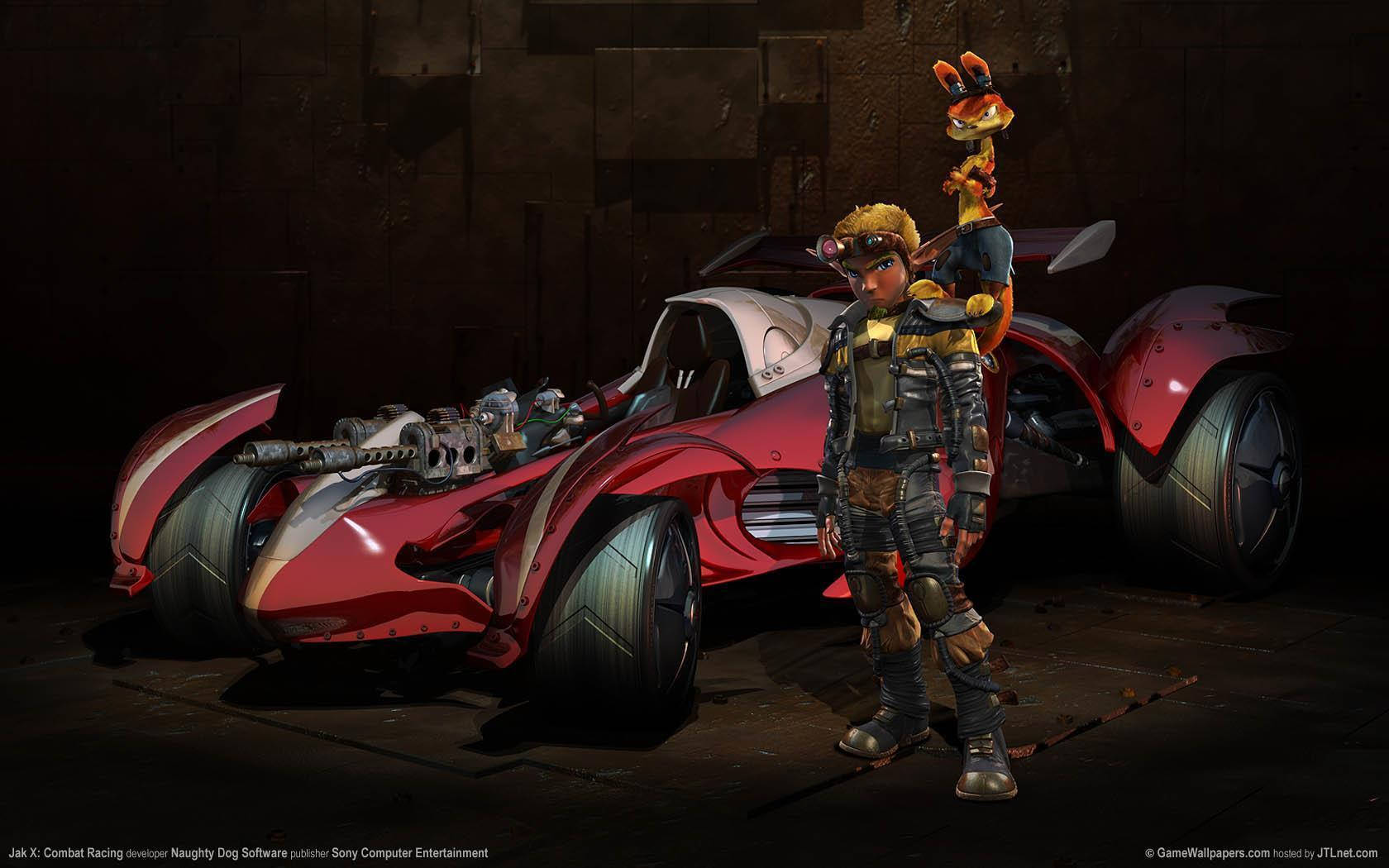Jak, Daxter, futuristic race car, HD Desktop Wallpaper