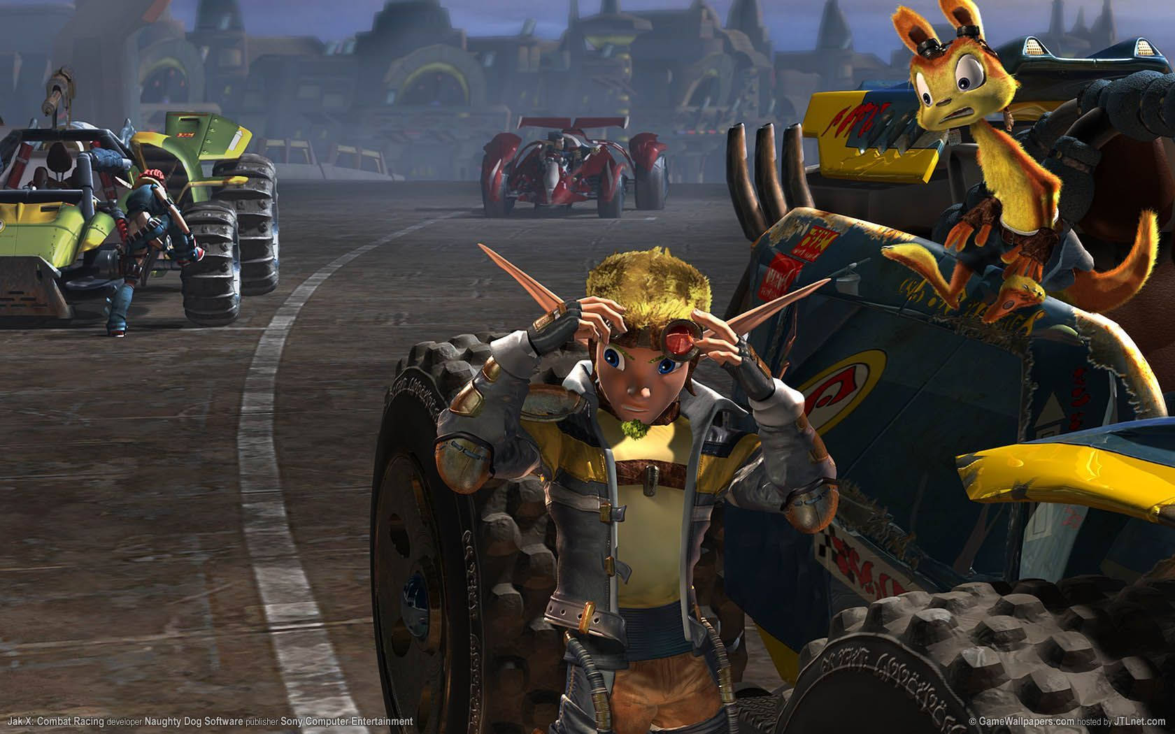Jak and Daxter, elf racer, pointed ears, HD Desktop Wallpaper