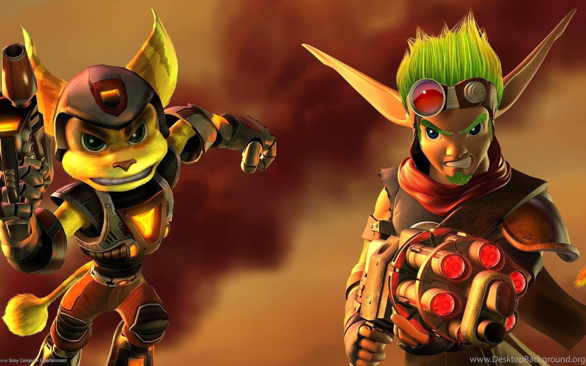 Jak and Daxter, cartoon, futuristic gear, Full HD Desktop Wallpaper