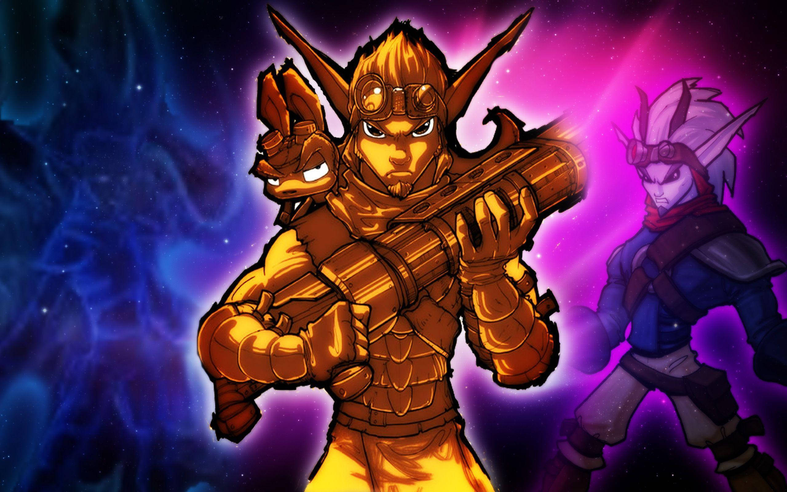Jak, Daxter, cosmic nebula, 2K Desktop Wallpaper