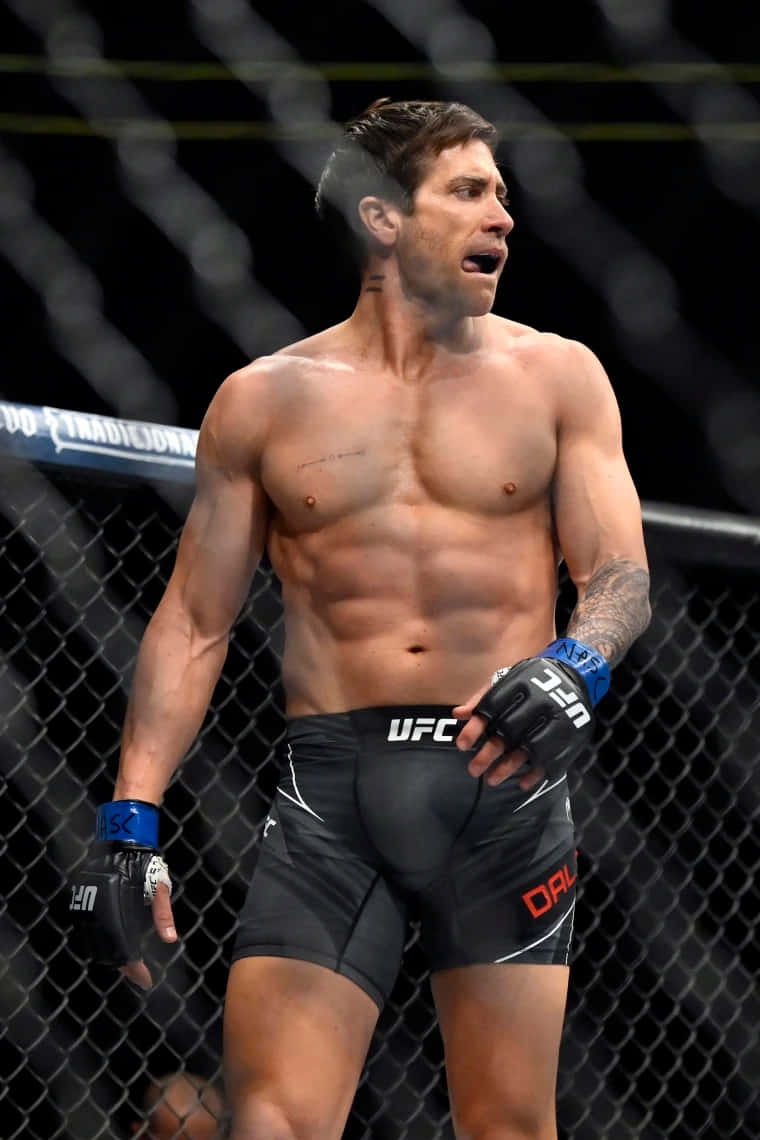 Jake Gyllenhaal, UFC, black UFC shorts, SD Phone Wallpaper