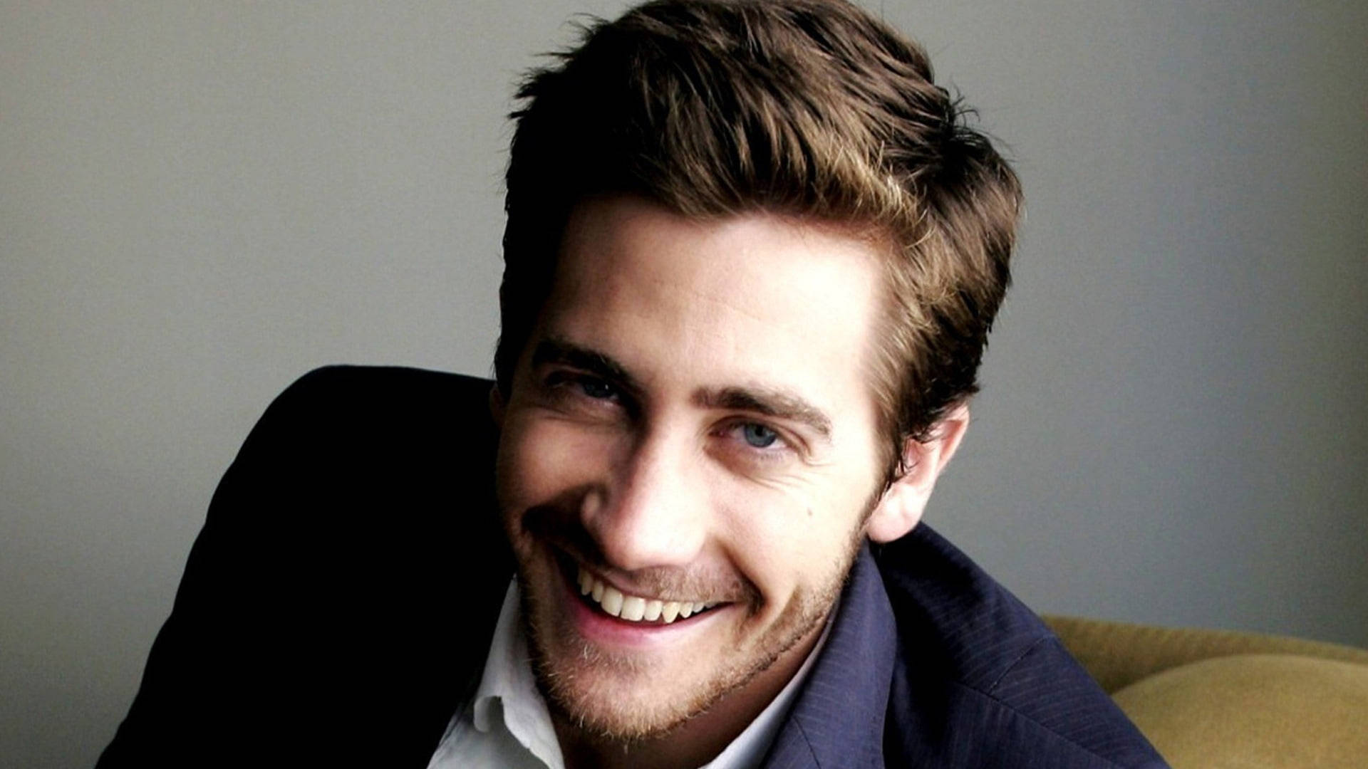 Jake Gyllenhaal, brown hair, blue eyes, Full HD Desktop Wallpaper
