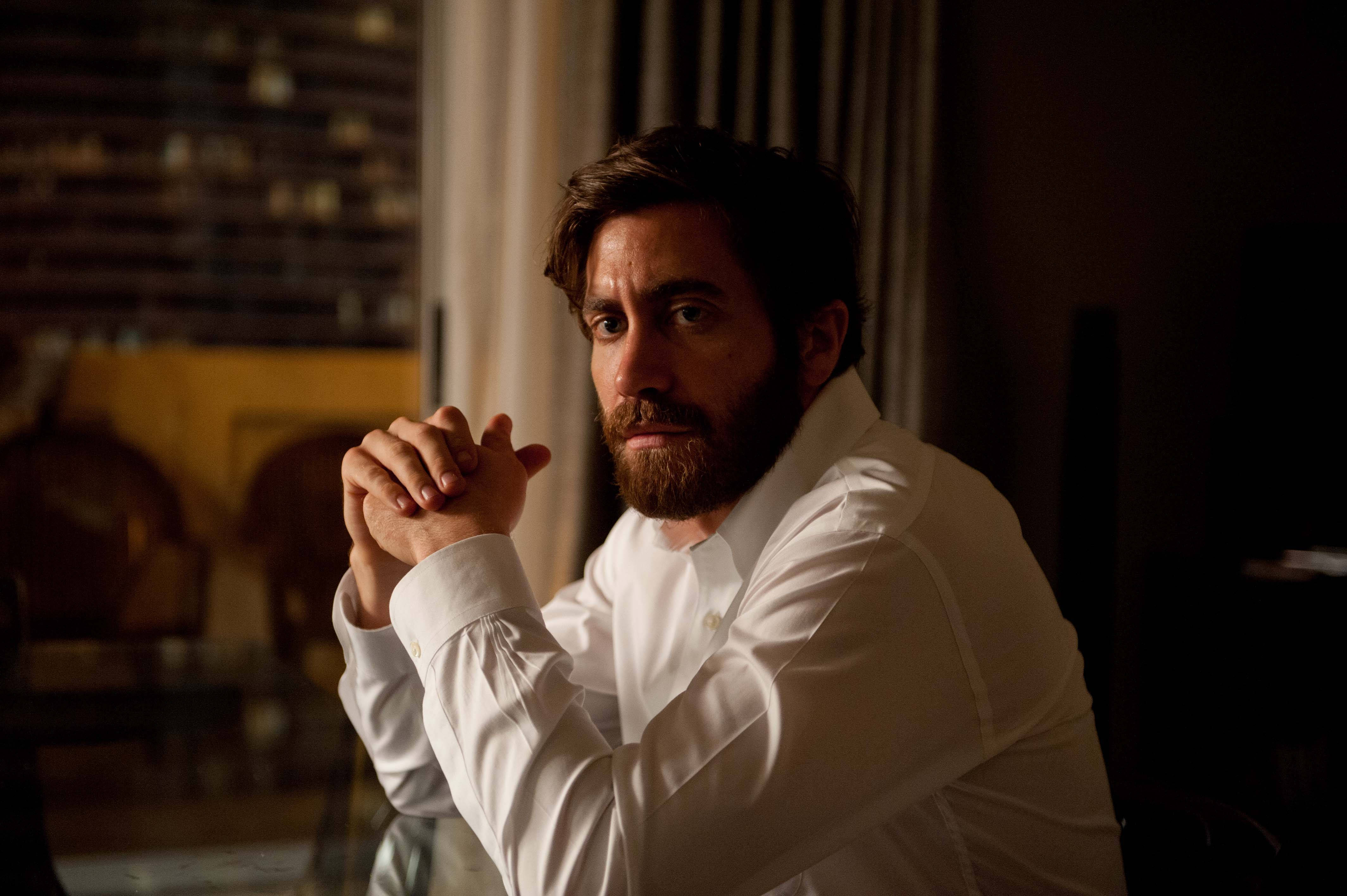 Jake Gyllenhaal, beard, white shirt, 4K Desktop Wallpaper