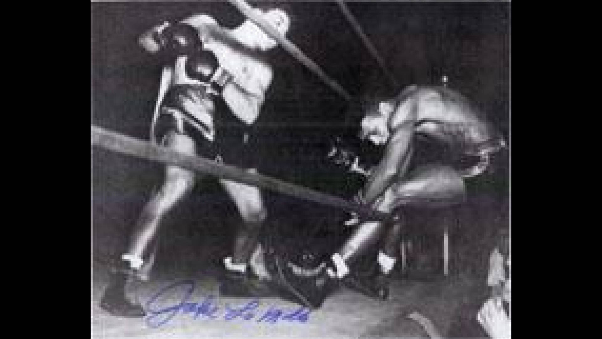 Jake Lamotta, black and white ring, powerful punch, Full HD Desktop Wallpaper