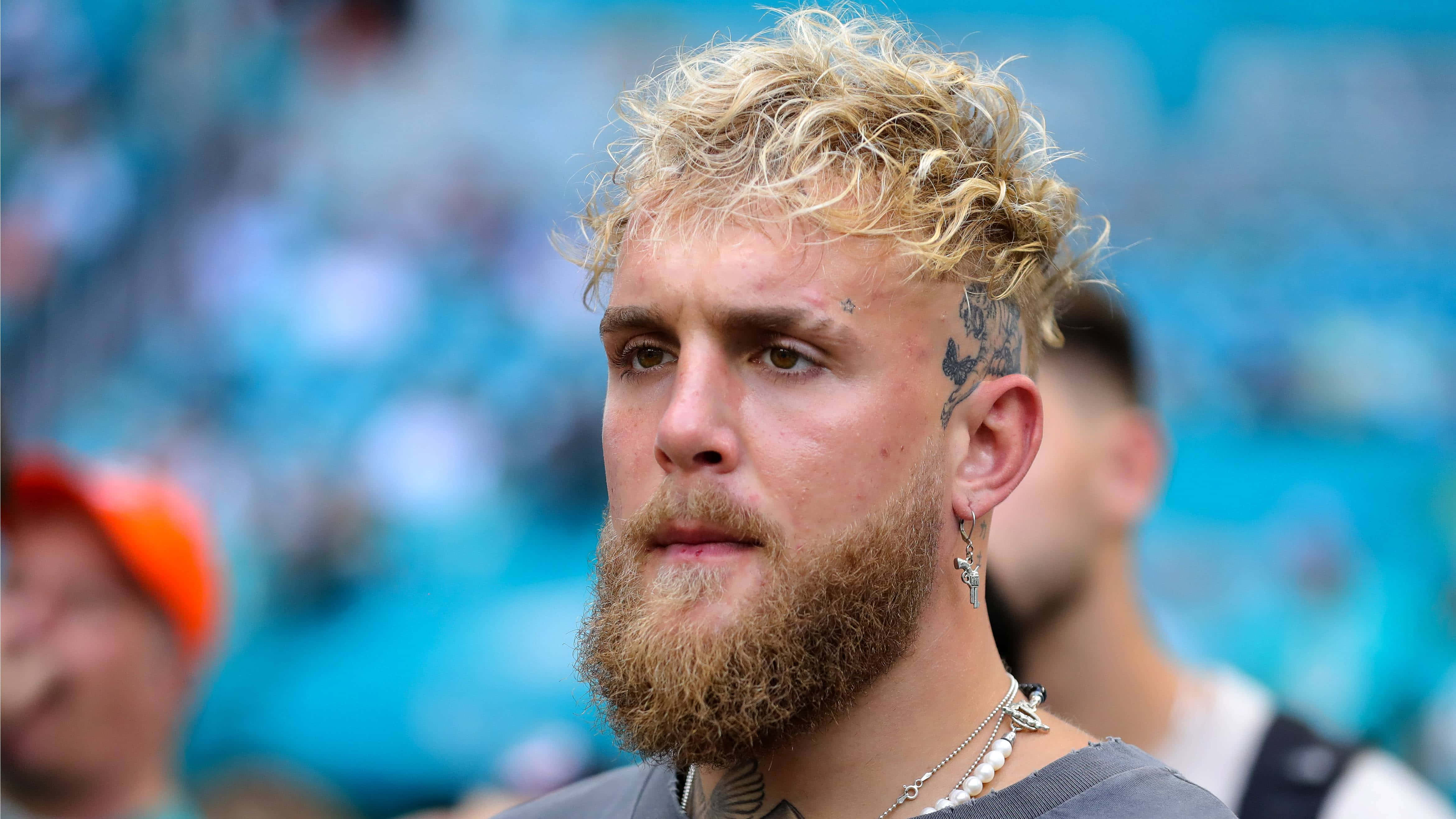 Jake Paul, stadium, blue, 4K Desktop Wallpaper