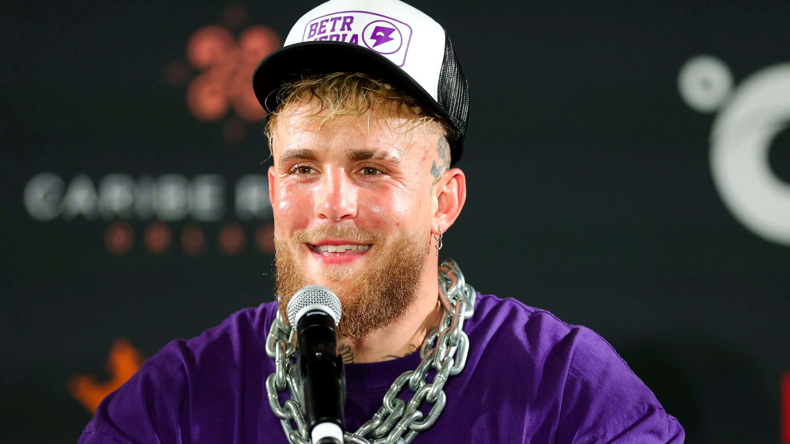 Jake Paul, press conference, purple shirt, 2K Desktop Wallpaper