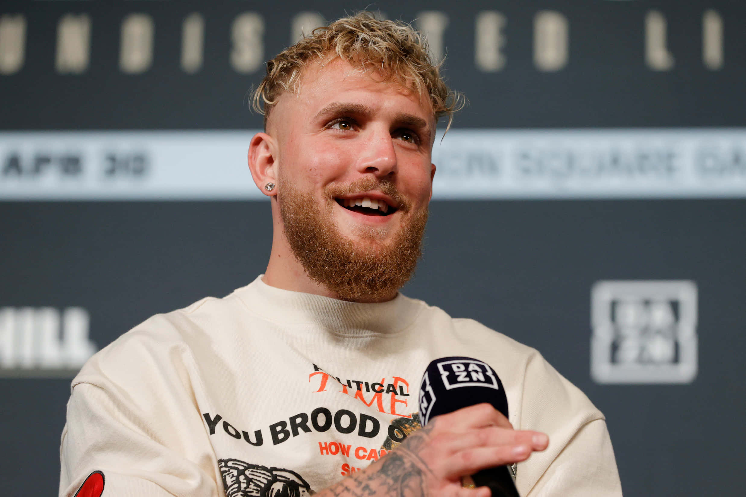 Jake Paul, press conference, microphone, Full HD Desktop Wallpaper