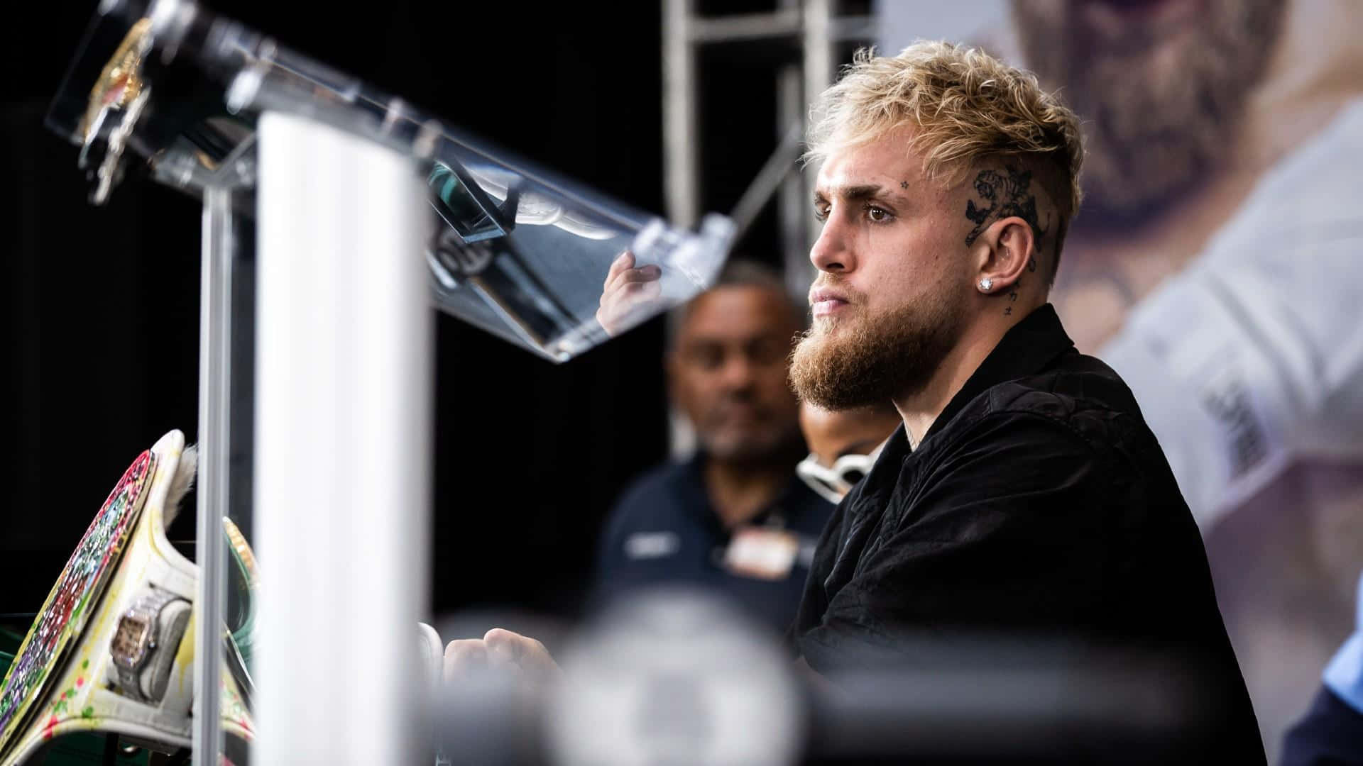 Jake Paul, press conference, podium, Full HD Desktop Wallpaper