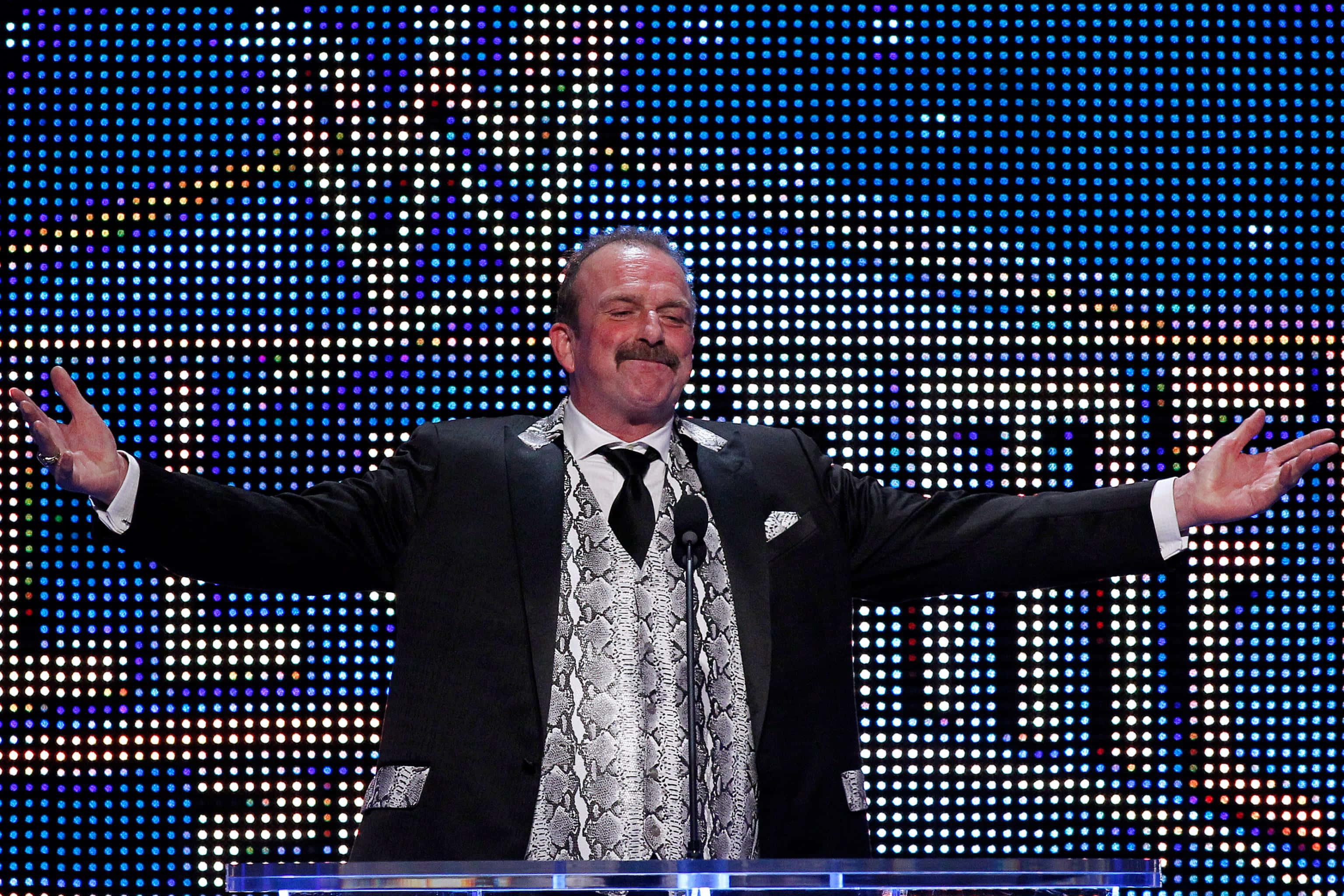 Jake Roberts, 2014 WWE Hall of Fame Induction Ceremony, black suit, 2K Desktop Wallpaper