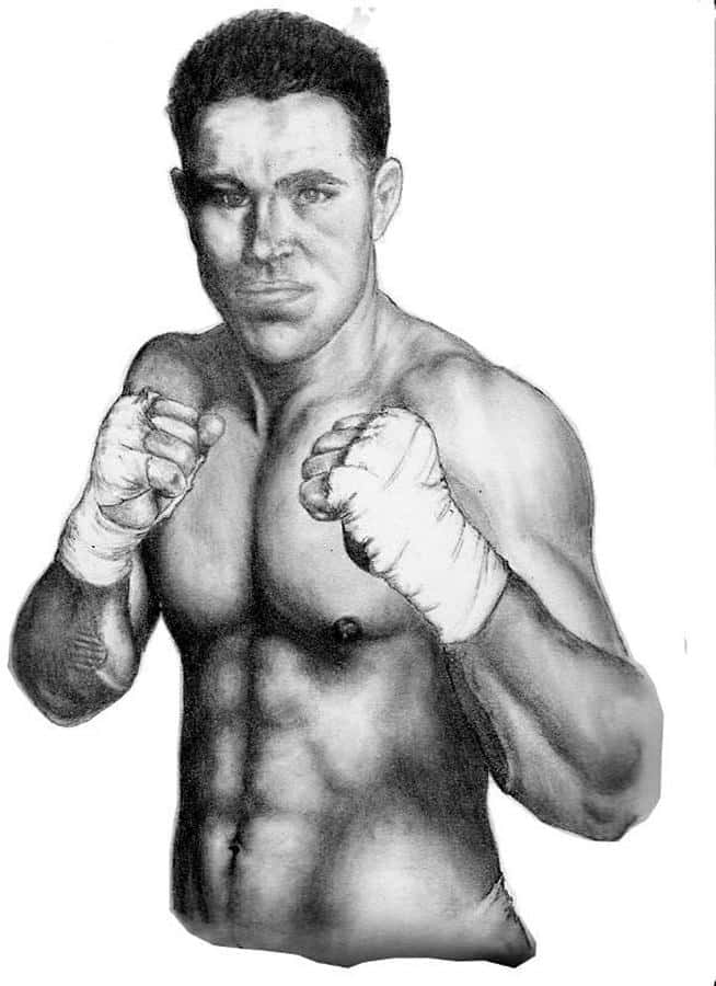 Jake Shields, pencil sketch, muscular boxer, SD Phone Wallpaper