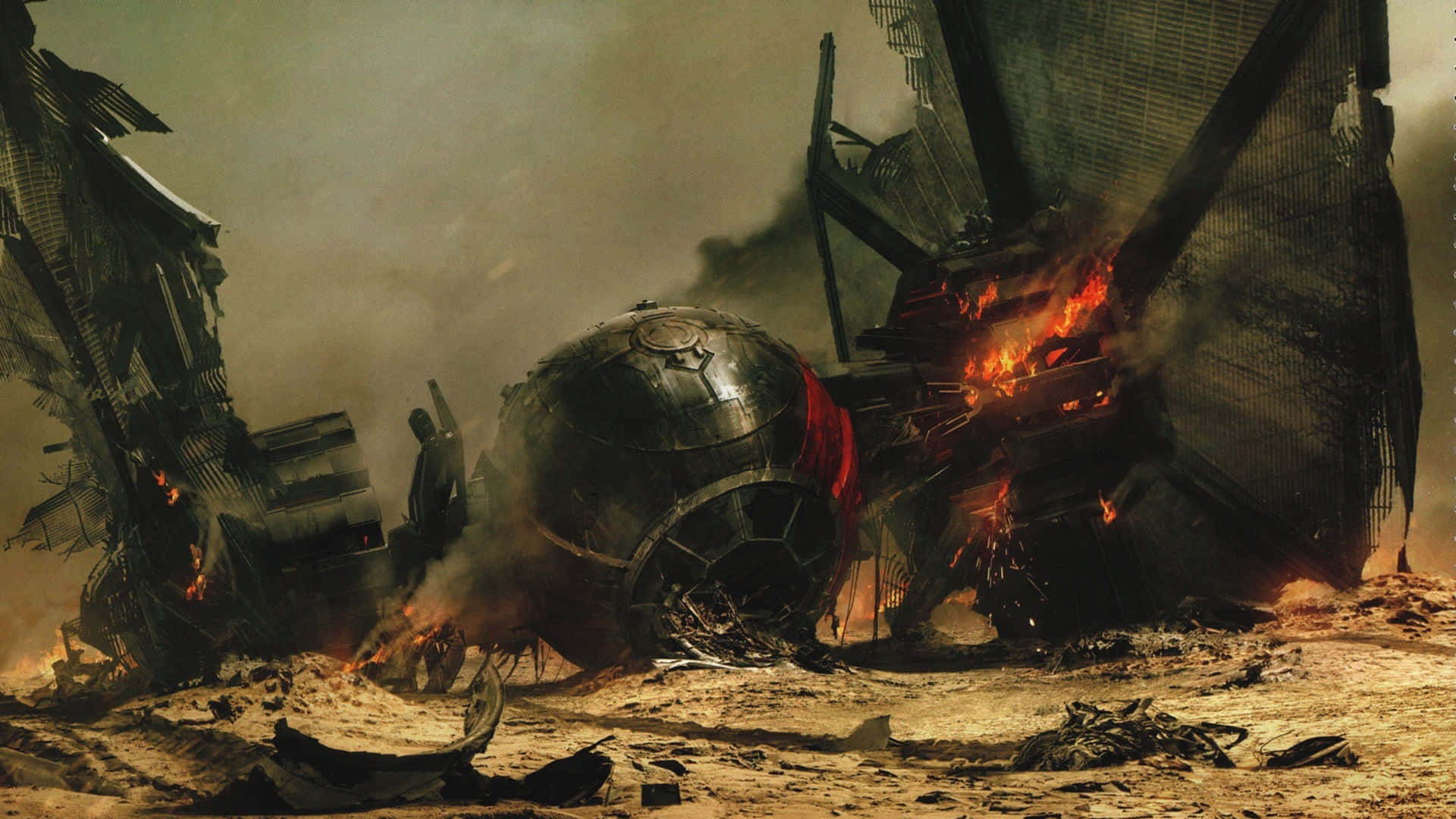 Jakku, star destroyer, rubble, Full HD Desktop Wallpaper