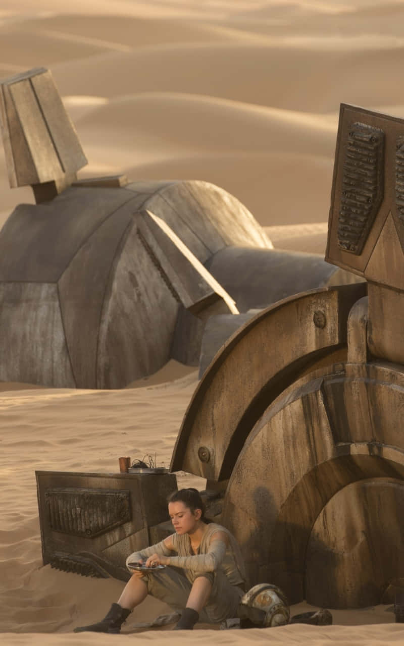 Jakku, desert, broken spaceship, HD Phone Wallpaper